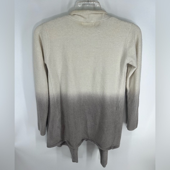 Barefoot Dreams Bamboo Chic Lite ombré open front cream & gray cardigan wrap S/M - Picture 7 of 11